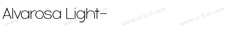 Alvarosa Light字体转换